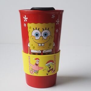 SpongeBob SquarePants Travel Cup with Holiday Silicone Sleeve Patrick Star